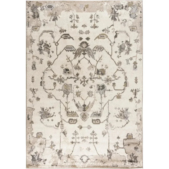Cony Floral Beige Kitchen Hallway Runner Rug - LOOMLAN - LOOMLAN - Area Rugs