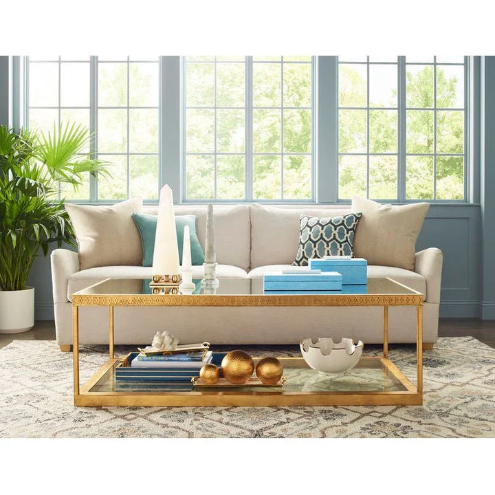 Copas Mirrored Top Rectangular Cocktail Table - LOOMLAN - Chelsea House - Coffee Tables