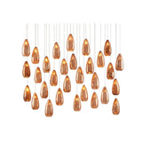 Copper Silver Painted Silver Rame 30-Light Multi-Drop Pendant Pendants LOOMLAN By Currey & Co