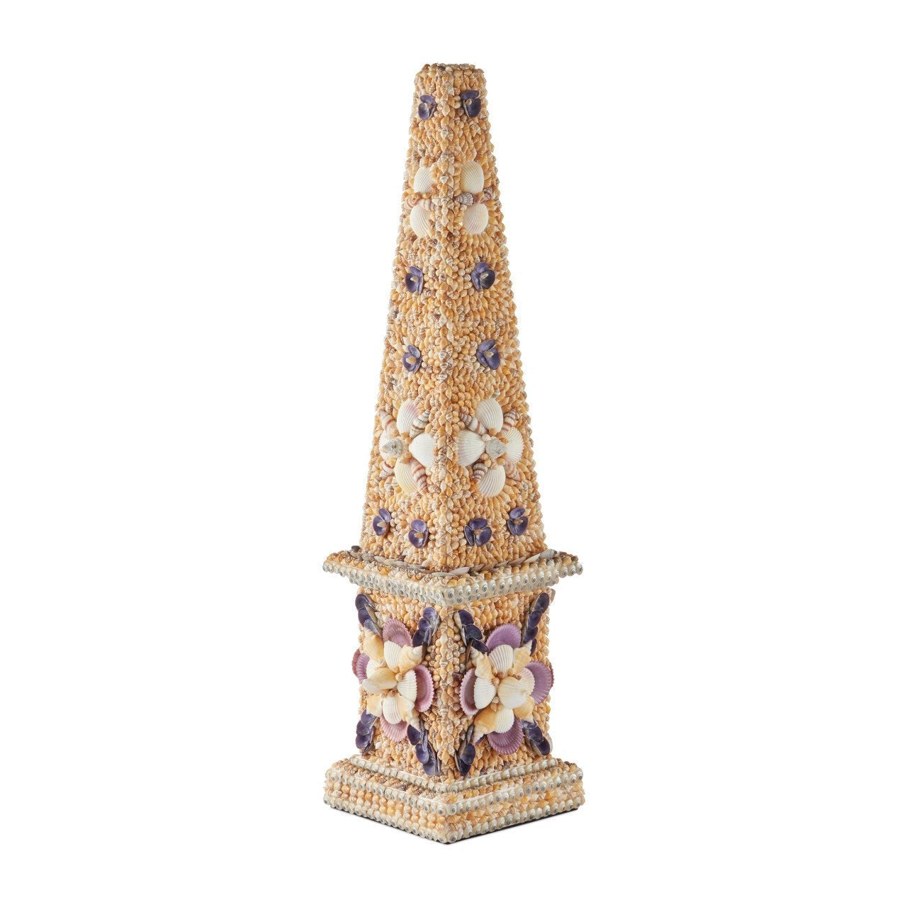 Shell Obelisk Decorative Sculpture 31 Inch | LOOMLAN