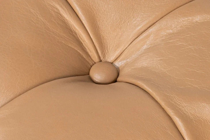 Corbet Tufted Leather Cocktail Ottoman - LOOMLAN - Sarreid - Ottomans