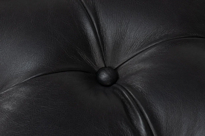 Corbet Tufted Leather Cocktail Ottoman - LOOMLAN - Sarreid - Ottomans