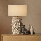 Corfu Ivory Coastal Textured Table Lamp-Table Lamps-Currey & Co-LOOMLAN