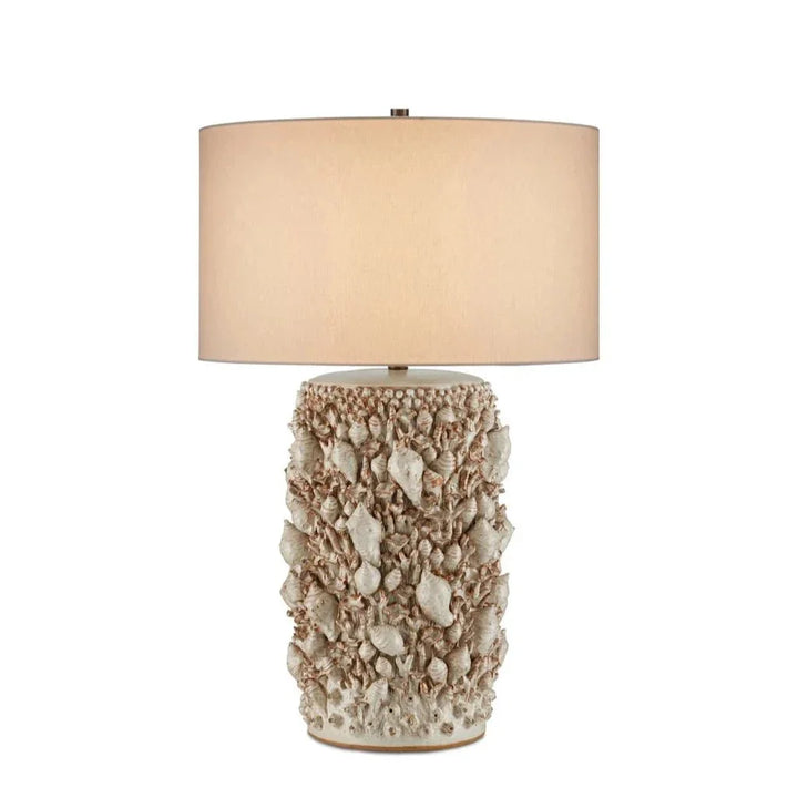 Corfu Ivory Coastal Textured Table Lamp - LOOMLAN - Currey & Co - Table Lamps