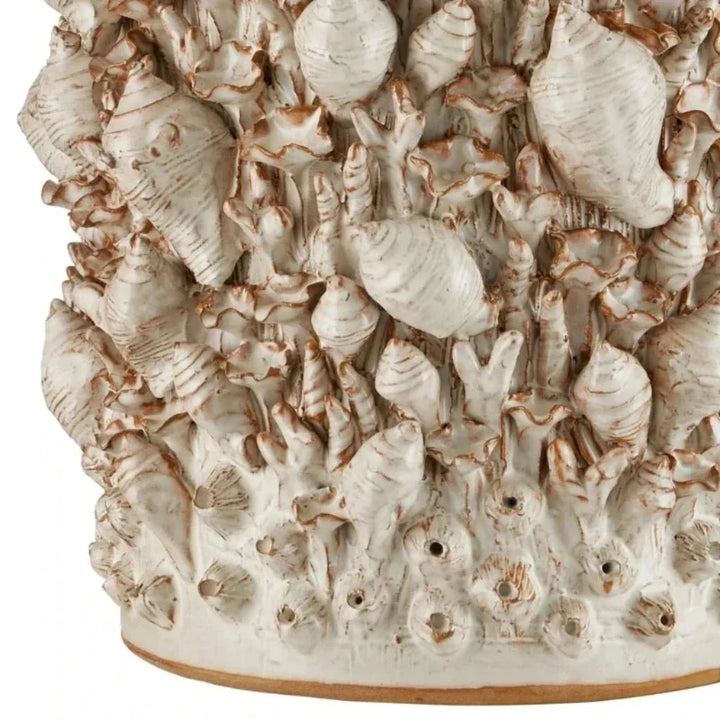 Corfu Ivory Coastal Textured Table Lamp - LOOMLAN - Currey & Co - Table Lamps