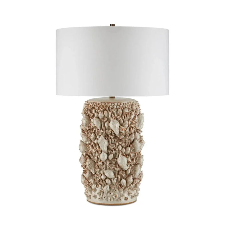 Corfu Ivory Coastal Textured Table Lamp - LOOMLAN - Currey & Co - Table Lamps