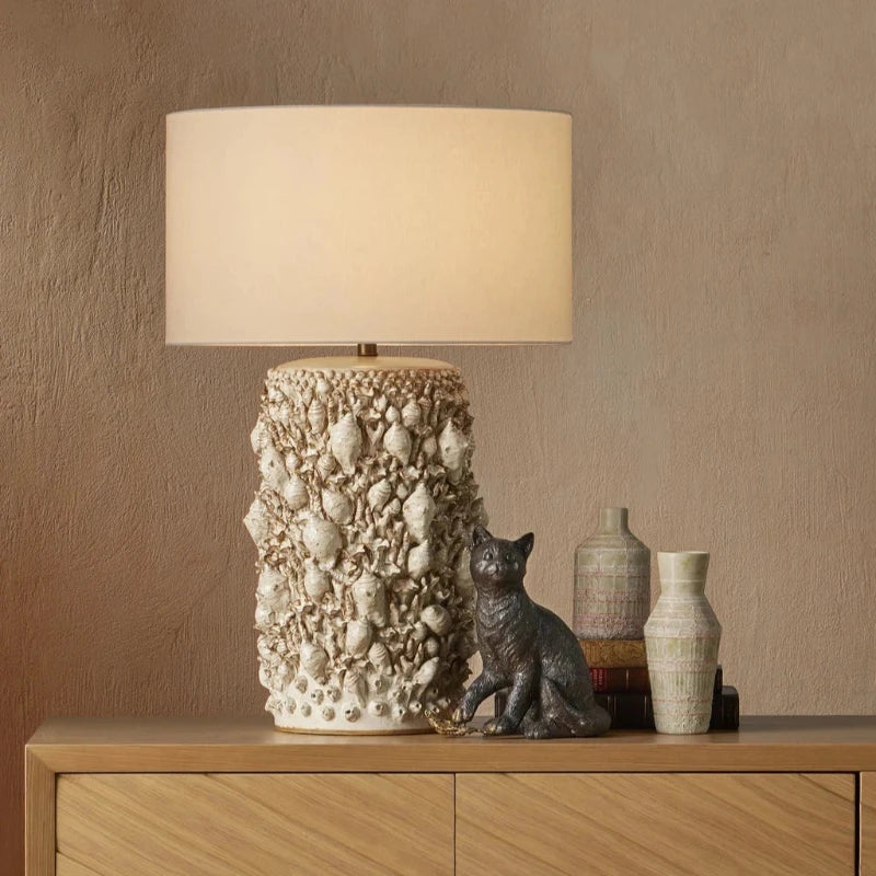 Corfu Ivory Coastal Textured Design Table Lamp