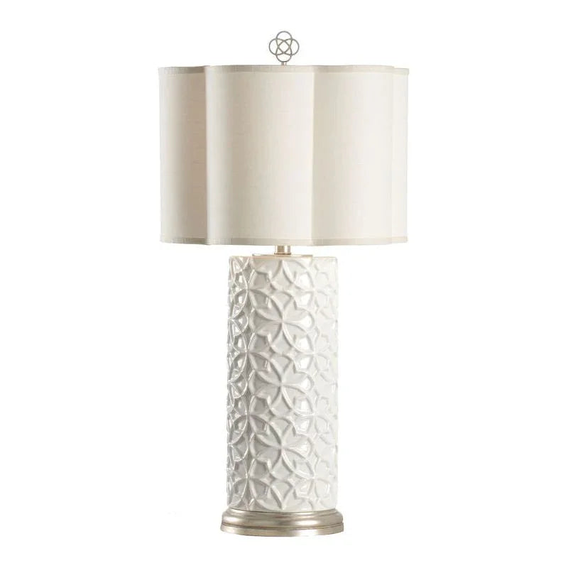 Cornelia Geometric Pattern Ceramic Table Lamp | LOOMLAN