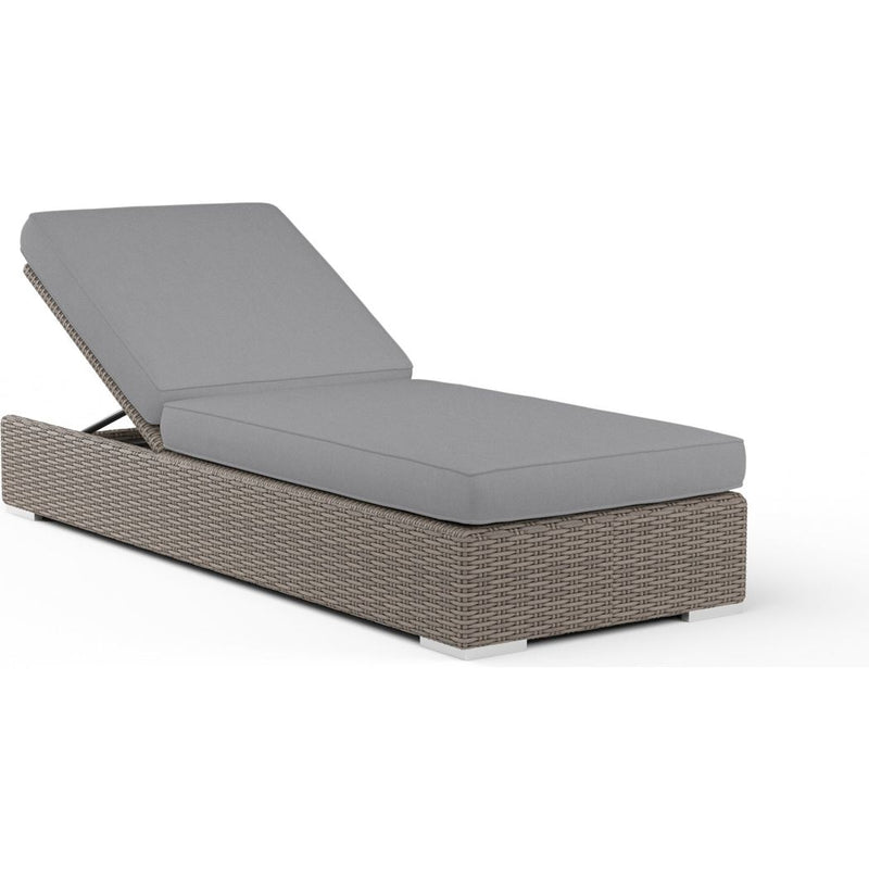 Coronado Sunbrella Adjustable Outdoor Chaise-Outdoor Chaises-Sunset West-Canvas Granite-LOOMLAN