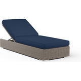 Coronado Sunbrella Adjustable Outdoor Chaise-Outdoor Chaises-Sunset West-Spectrum Indigo-LOOMLAN