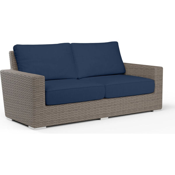 Coronado Sunbrella Outdoor Loveseat-Outdoor Sofas & Loveseats-Sunset West-Spectrum Indigo-LOOMLAN