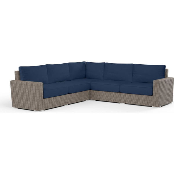 Coronado Sunbrella Outdoor Sectional Sofa-Outdoor Sofas & Loveseats-Sunset West-Spectrum Indigo-LOOMLAN