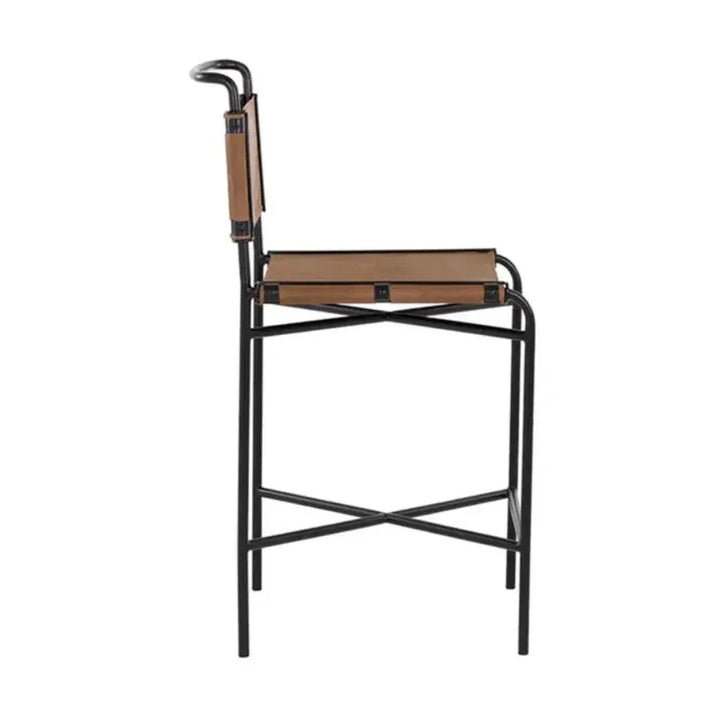 Corrigan Leather Counter Stool - LOOMLAN - SUNPAN - Counter Stools