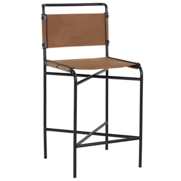 Corrigan Leather Counter Stool - LOOMLAN - SUNPAN - Counter Stools