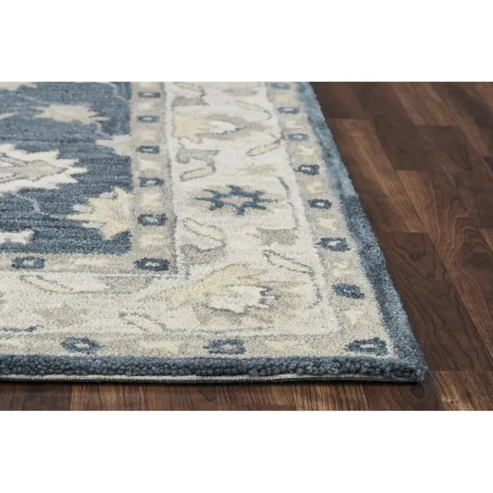 Cors Wool Blue Hallway Kitchen Runner Rug - LOOMLAN - LOOMLAN - Area Rugs