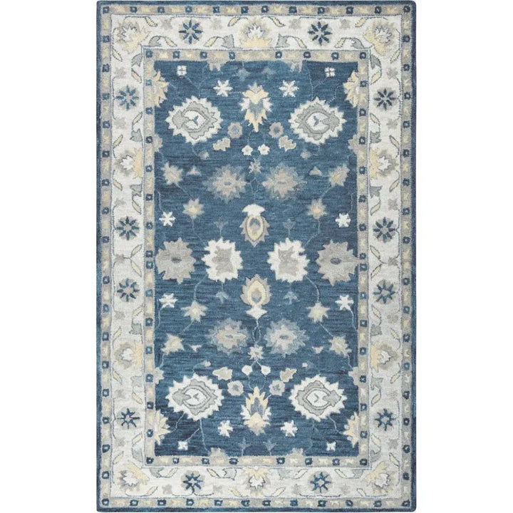 Cors Wool Blue Hallway Kitchen Runner Rug - LOOMLAN - LOOMLAN - Area Rugs
