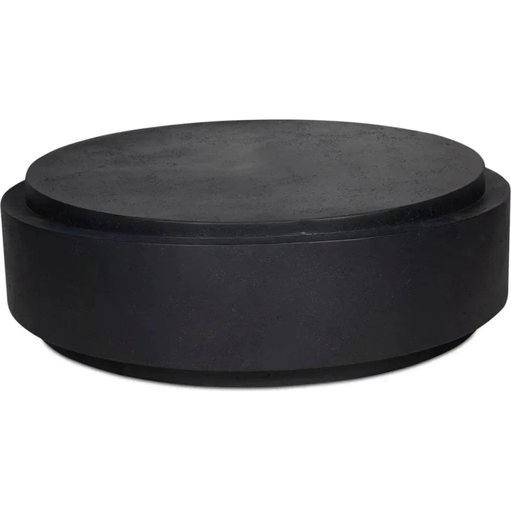 Cosmo Concrete Outdoor Round Coffee Table-Outdoor Coffee Tables-Moe's Home-LOOMLAN