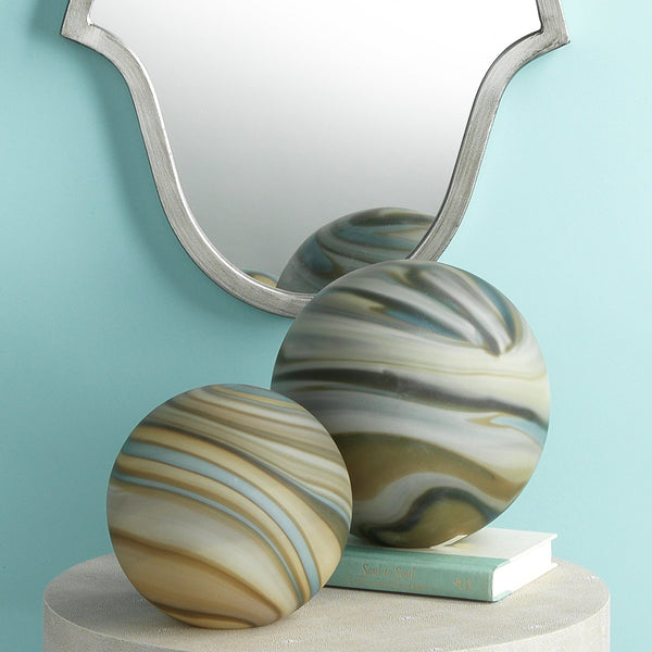 Cosmos Glass Balls - Aqua-Statues & Sculptures-Jamie Young-LOOMLAN