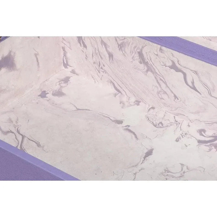 Cosmos Leather & Mdf Purple Nesting Boxes Set of 3 - LOOMLAN - Sarreid - Boxes & Bowls