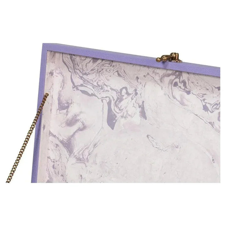 Cosmos Leather & Mdf Purple Nesting Boxes Set of 3 - LOOMLAN - Sarreid - Boxes & Bowls