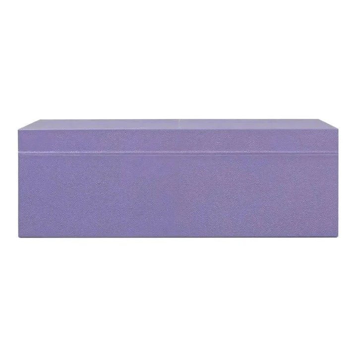 Cosmos Leather & Mdf Purple Nesting Boxes Set of 3 - LOOMLAN - Sarreid - Boxes & Bowls