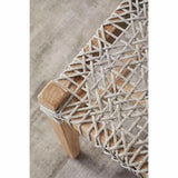 Costa Bench Taupe Rope Natural Gray Mahogany