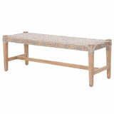 Costa Bench Taupe Rope Natural Gray Mahogany