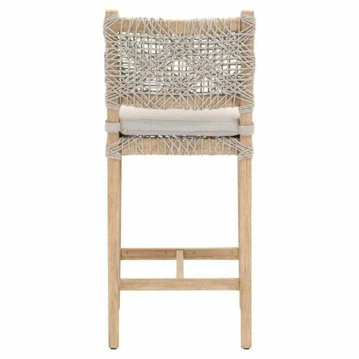 Costa Counter Stool Taupe Rope & Wood - LOOMLAN - Essentials For Living - Counter Stools