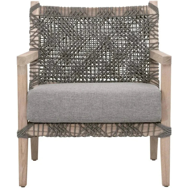 Costa Outdoor Club Chair Gray Teak-Outdoor Accent Chairs-Essentials For Living-LOOMLAN