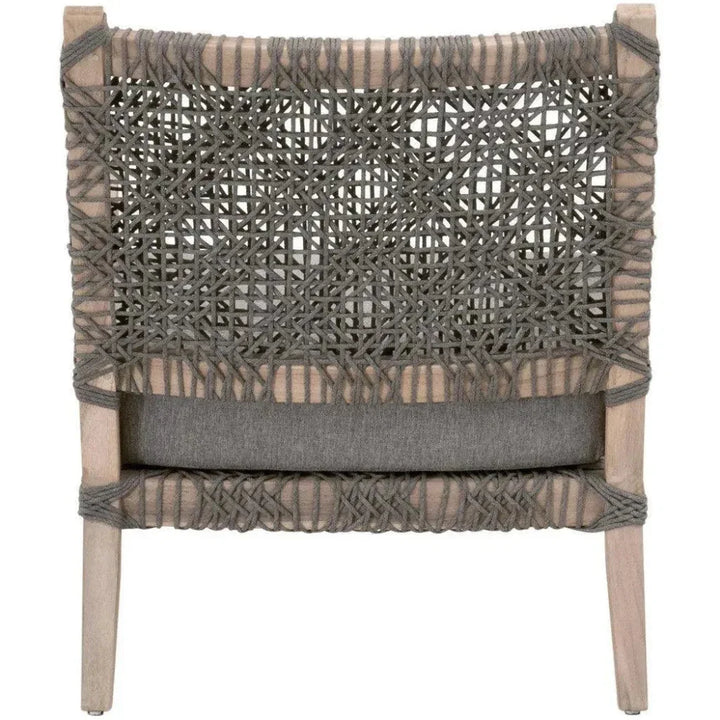 Costa Outdoor Club Chair Gray Teak-Outdoor Accent Chairs-Essentials For Living-LOOMLAN