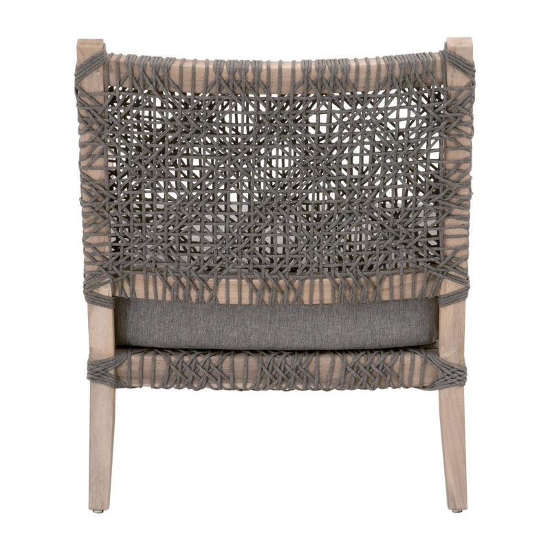 Costa Outdoor Club Chair Gray Teak-Outdoor Accent Chairs-Essentials For Living-LOOMLAN