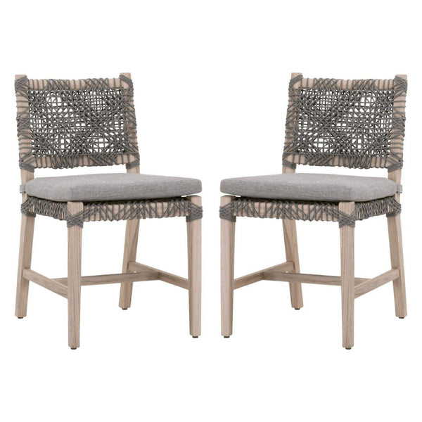 Costa Outdoor Dining Chair Set of 2 Performance Fabric Outdoor Dining Chairs LOOMLAN By Essentials For Living