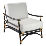 Cottage Beach Decor Black Rattan Lounge Chair Xanadu Club Chairs LOOMLAN By Jamie Young