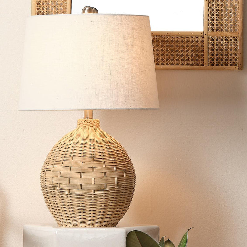 Cottage Beach Decor Natural Rattan Cape Table Lamp Table Lamps LOOMLAN By Jamie Young