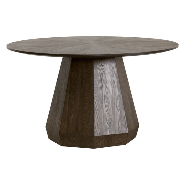 Coulter 54" Round Dining Table Brown Ash-Dining Tables-Essentials For Living-LOOMLAN