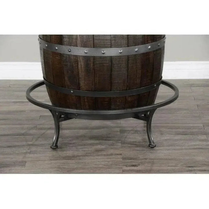 Counter Height Rustic Barrell Pub Table - LOOMLAN - Sunny D - Counter Tables