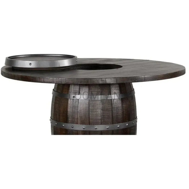 Counter Height Rustic Barrell Pub Table - LOOMLAN - Sunny D - Counter Tables