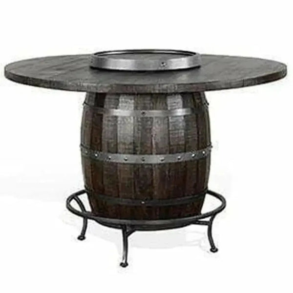 Counter Height Rustic Barrell Pub Table - LOOMLAN - Sunny D - Counter Tables