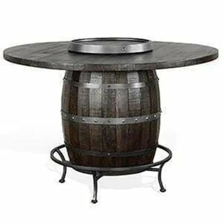 Counter Height Rustic Barrell Pub Table - LOOMLAN - Sunny D - Counter Tables