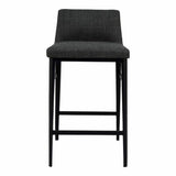 Counter Stool Charcoal Grey Contemporary Counter Stools LOOMLAN By Moe's Home