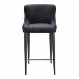 Counter Stool Dark Grey Contemporary Counter Stools LOOMLAN By Moe's Home
