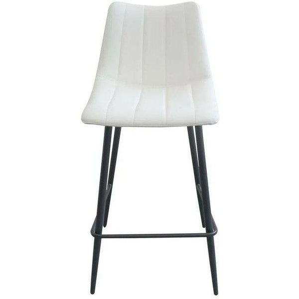 Counter Stool Ivory (Set of 2) White Contemporary Counter Stools LOOMLAN By Moe's Home