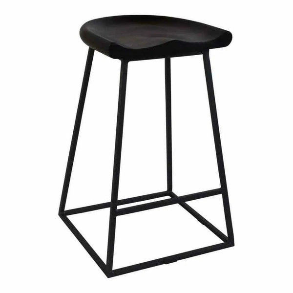 Counter Stool (Set of 2) Brown Industrial Counter Stools LOOMLAN By Moe's Home
