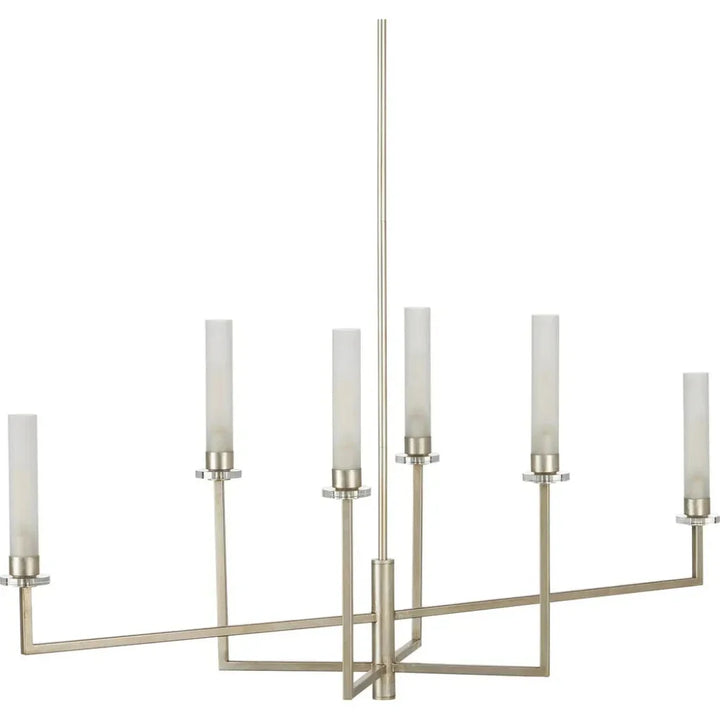 Courante Silver Chandelier - LOOMLAN - Currey & Co - Chandeliers