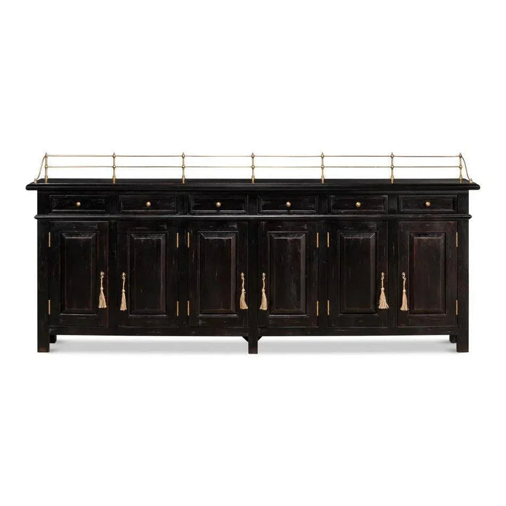 96 Inch Ebony Wood Sideboard | LOOMLAN