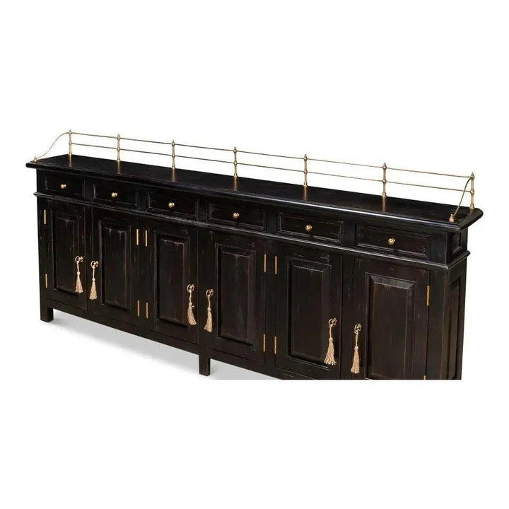 96 Inch Ebony Wood Sideboard | LOOMLAN