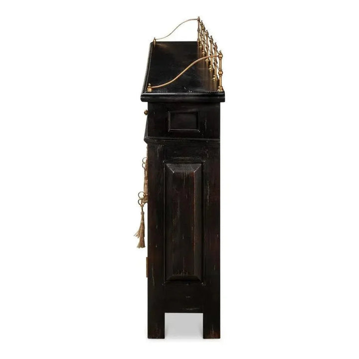 96 Inch Ebony Wood Sideboard | LOOMLAN