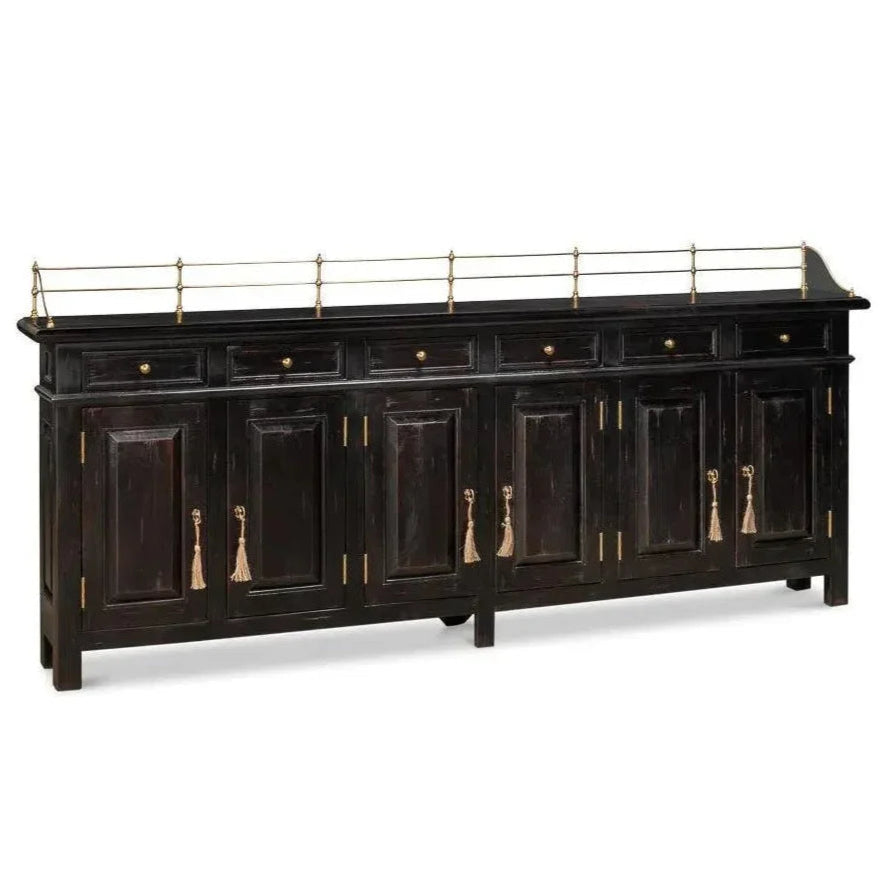 96 Inch Ebony Wood Sideboard | LOOMLAN