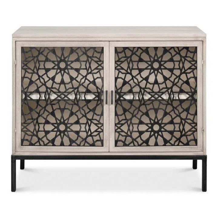 Covet Door Two Tone Accent Cabinet - LOOMLAN - Sarreid - Accent Cabinets