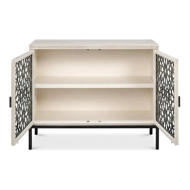 Covet Door Two Tone Accent Cabinet - LOOMLAN - Sarreid - Accent Cabinets